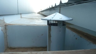 A non-compliant and inadequate overflow device